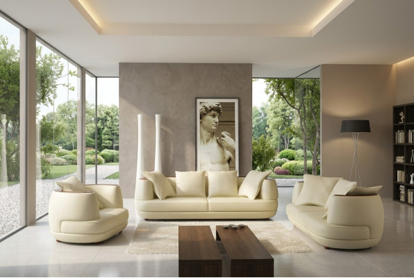 Luksusowy zestaw sofowy Classic Skóra Couch Podkładka Siedziba Zestaw Sofa