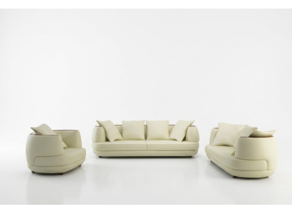 Luksusowy zestaw sofowy Classic Skóra Couch Podkładka Siedziba Zestaw Sofa