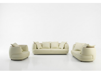 Luksusowy zestaw sofowy Classic Skóra Couch Podkładka Siedziba Zestaw Sofa