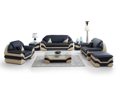 Classic Couch Podkładka Zestaw sofowy 3+2+1 Kompletny zestaw skórzanych sof