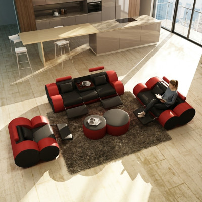 Nowoczesna Sofa do Salonu Siedziba Podkładka Ustawić Sofy 3+2+1 Design