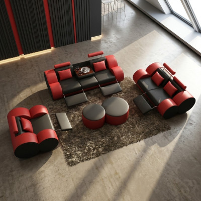 Nowoczesna Sofa do Salonu Siedziba Podkładka Ustawić Sofy 3+2+1 Design