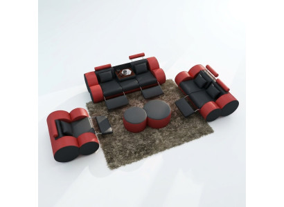 Nowoczesna Sofa do Salonu Siedziba Podkładka Ustawić Sofy 3+2+1 Design
