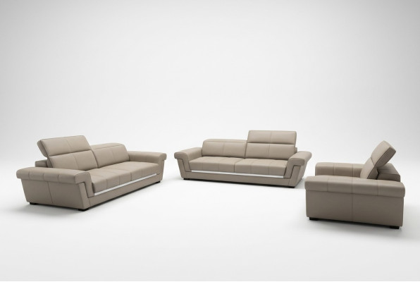 Designerski zestaw sofowy Podkładka skórzana sofa kanapa komplet kombinacja 3+2+1