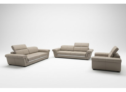 Designerski zestaw sofowy Podkładka skórzana sofa kanapa komplet kombinacja 3+2+1