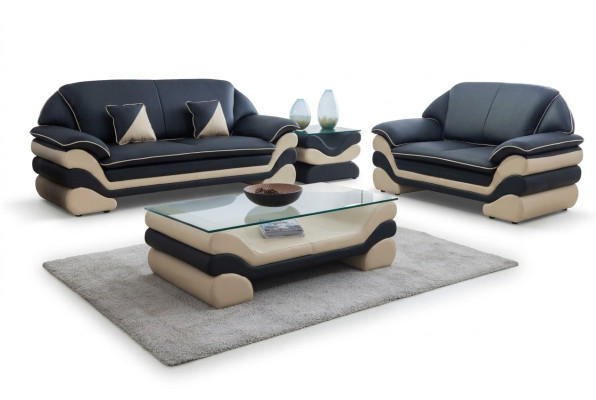 Klasyczny luksusowy designerski stolik kawowy sofa do salonu Tabela Skóra