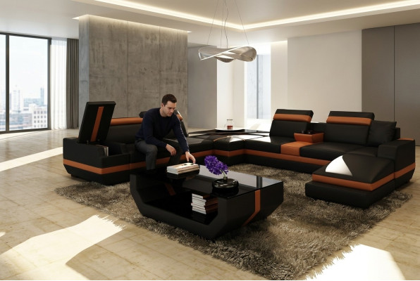Luksusowe Stoliki do kawy Polser Skóra Designerski Salon Stolik Tabela