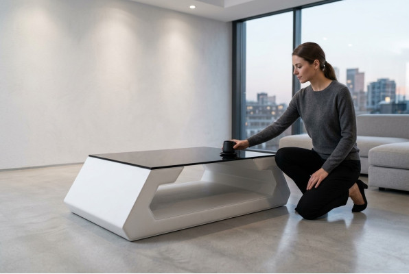 Sofa stolik projekt salon Szkło Skóra Kanapa Sofa Tabela Side Kawowa