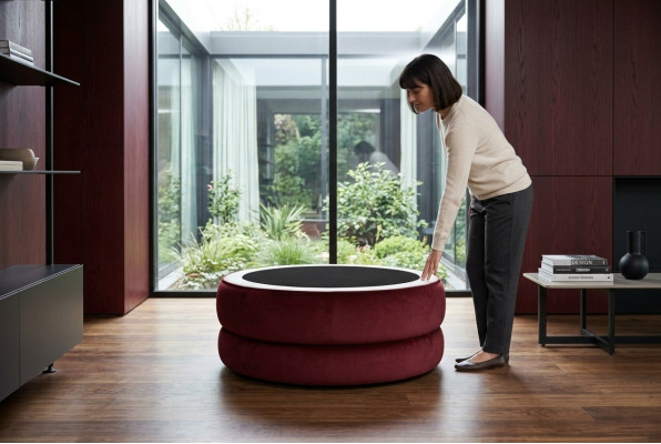 Okrągły Okrągły Wonzimmer Szkło Tablica Podkładka Boczna Nowoczesny Skórzany Stolik Sofa