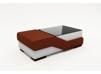 Designerski stolik szklany Tabela Podkładka Nowoczesna skórzana kanapa do salonu Sofa