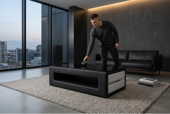 Designerski stolik kawowy stolik kawowy boczna kanapa sofa stoły Skóra Podkładka Tabela