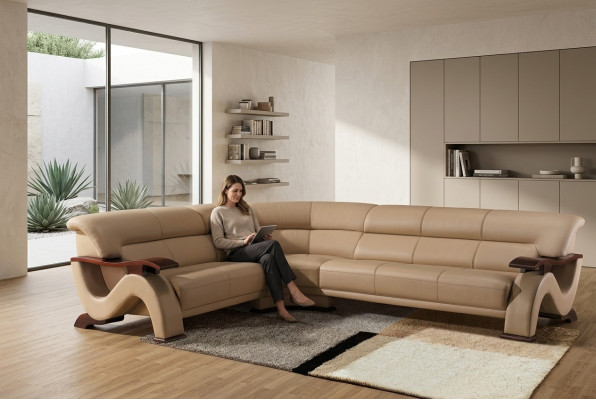 Skórzana sofa sofa salon kanapa sofy kanapy narożnikowa kanapa ustawiająca sofy