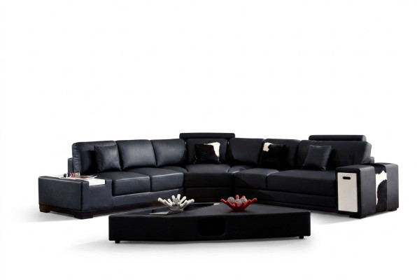 Projektant Narożnikowa kanapa Podkładka Żywy krajobraz Skóra Couch Sofy Sofa XXL