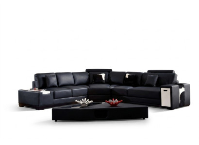 Projektant Narożnikowa kanapa Podkładka Żywy krajobraz Skóra Couch Sofy Sofa XXL