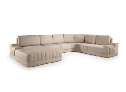 Projektant Podkładka Skórzana Sofa Kanapa Kształt U Modern Żywy krajobraz UForm