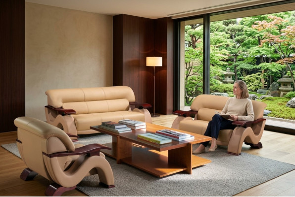 Nowoczesny Designerski Zestaw Sofowy Sofa Podkładka Zestaw Luksusowych Skórzanych Sof