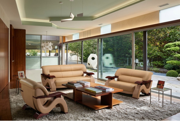 Nowoczesny Designerski Zestaw Sofowy Sofa Podkładka Zestaw Luksusowych Skórzanych Sof