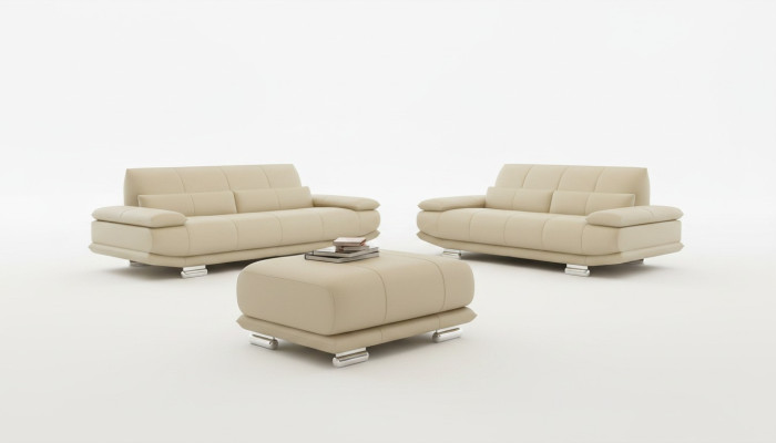 Skóra Sofa Kanapa Podkładka Kompletna Ustawić 3+2+1 Sofy Kanapy Siedziba