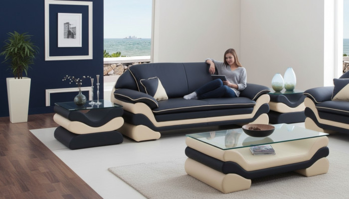 Skóra Sofa Sofa Classic 3 miejsce do siedzenia Sofy Sofy Designer Podkładka