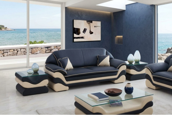 Skóra Sofa Sofa Classic 3 miejsce do siedzenia Sofy Sofy Designer Podkładka