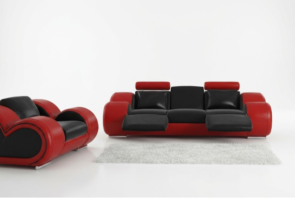 Skórzana sofa kanapa Żywy krajobraz 3 miejsce siedzące Design Modern Sofa 3-SeaterBerlin