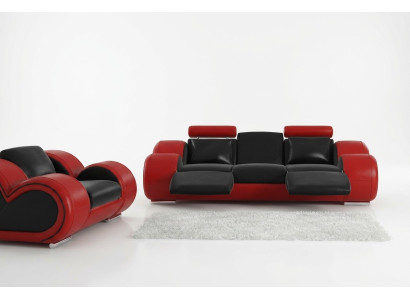 Skórzana sofa kanapa Żywy krajobraz 3 miejsce siedzące Design Modern Sofa 3-SeaterBerlin