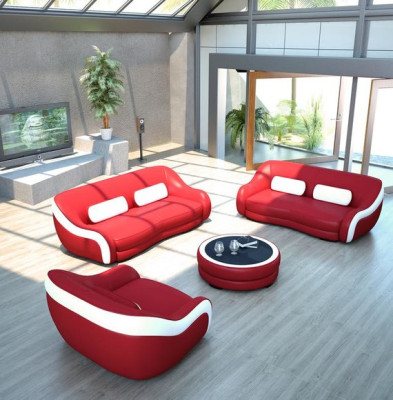3 miejsce siedzące (ref. 2+1) Sofa Kanapa Podkładka Kanapy Sofy Skóra Siedziba Design