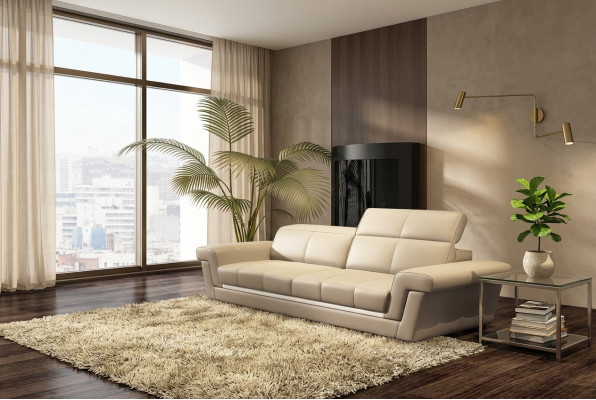 Skórzana sofa kanapa Żywy krajobraz 3 miejsce siedzące Design Modern Sofa 5136_3ER