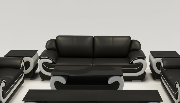 Skórzana sofa kanapa Żywy krajobraz 3 miejsce siedzenia Design Modern Sofa Couches