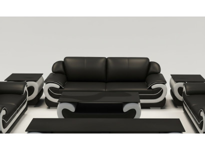 Skórzana sofa kanapa Żywy krajobraz 3 miejsce siedzenia Design Modern Sofa Couches