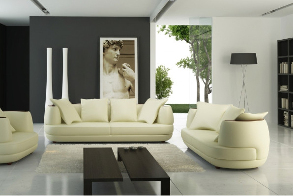 Zestaw sofowy Design Couch 3+2 Zestaw Podkładka Skóra Sofa Salon Obcios