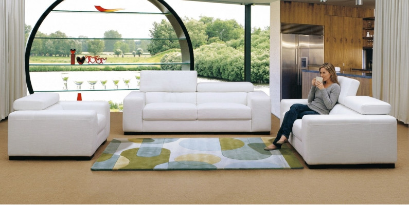 Zestaw sofowy Design Couch 3+2 Zestaw Podkładka Skóra Sofa Dekoracyjna do Salonu