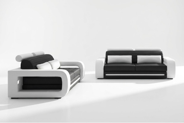 Skórzana sofa Couch Żywy krajobraz 3+2 miejsce do siedzenia Design Modern Sofa Zestaw sofowy