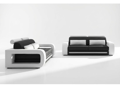 Skórzana sofa Couch Żywy krajobraz 3+2 miejsce do siedzenia Design Modern Sofa Zestaw sofowy