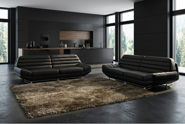 Zestaw sofowy Design Couch 3+2 Zestaw Podkładka Sofa Skóra Salon Obcios