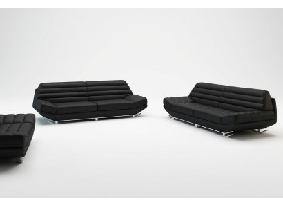 Zestaw sofowy Design Couch 3+2 Zestaw Podkładka Sofa Skóra Salon Obcios