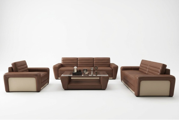 Skórzana sofa kanapa Żywy krajobraz 3+2 miejsce do siedzenia zaprojektuj nowoczesną sofę do salonu