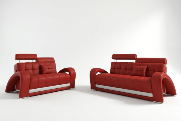 Skórzana sofa kanapa Żywy krajobraz 3+2 miejsce do siedzenia Design Modern Sofa 2232