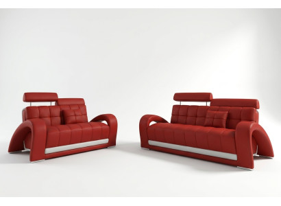 Skórzana sofa kanapa Żywy krajobraz 3+2 miejsce do siedzenia Design Modern Sofa 2232