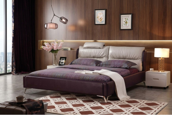 Nowoczesny luksusowy design Łóżko XXL łóżko Style Decor Hotel Double Skóra 140 160
