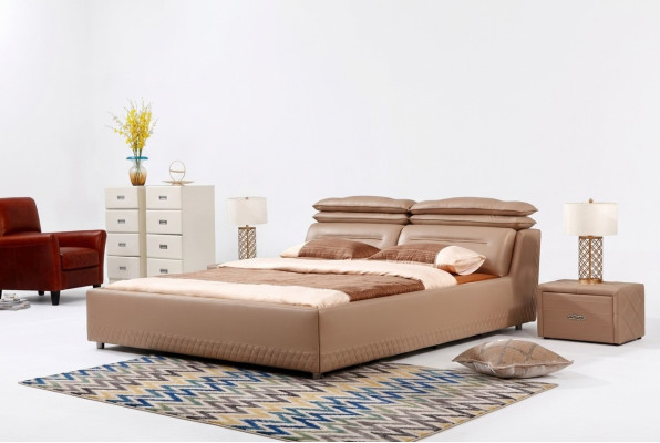 Nowoczesny design Łóżko XXL luksusowe łóżko hotelowe w stylu podwójnego Skóra 140 160