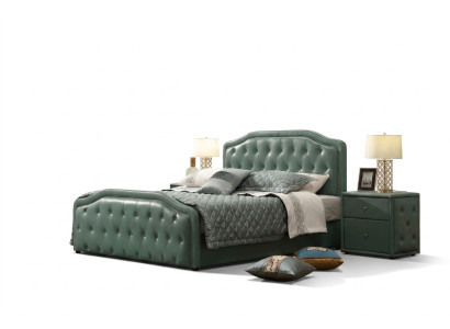 Nowoczesny design hotelu Łóżko XXL luksusowe podwójne łóżko Skóra Chesterfield 180x200cm