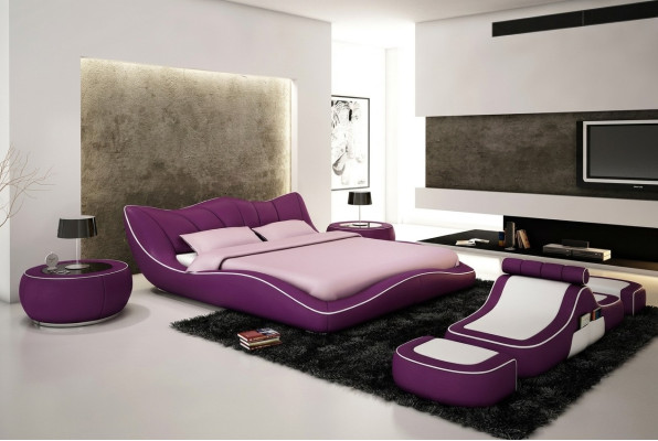Nowoczesny Design Łóżko XXL Łóżko dekoracyjne Luksusowy Styl Dwuosobowy Hotel Skóra