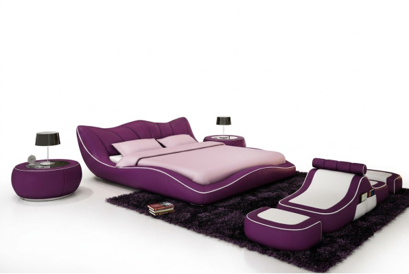 Nowoczesny Design Łóżko XXL Łóżko dekoracyjne Luksusowy Styl Dwuosobowy Hotel Skóra