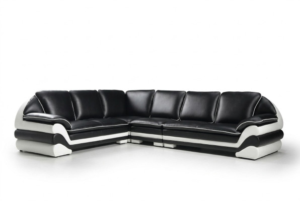 Skórzana sofa kanapa Żywy krajobraz w kształcie litery L nowoczesna sofa klasyczna