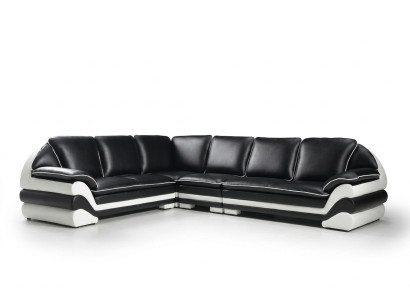 Skórzana sofa kanapa Żywy krajobraz w kształcie litery L nowoczesna sofa klasyczna