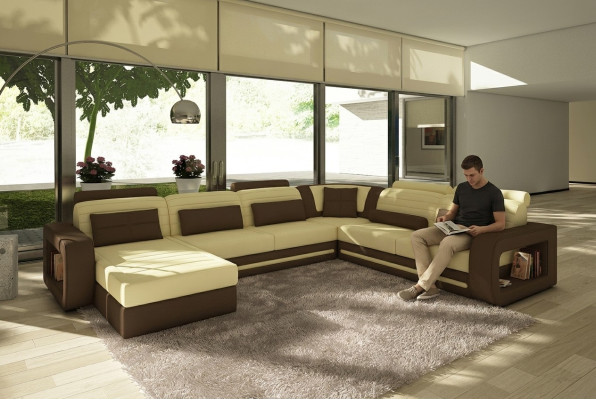 Wielofunkcyjna Sofa Kanapa Podkładka XXL Duża Nowa Sofa Narożnik Couchen Skóra