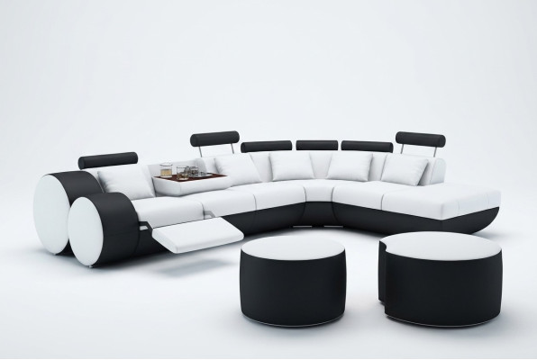 Wielofunkcyjna kanapa skórzana XXL Duża sofa Podkładka Narożnikowa kanapa Modern