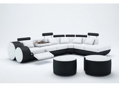 Wielofunkcyjna kanapa skórzana XXL Duża sofa Podkładka Narożnikowa kanapa Modern