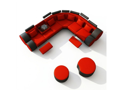 Wielofunkcyjna kanapa skórzana XXL Duża sofa Podkładka Narożnikowa kanapa Decor Modern